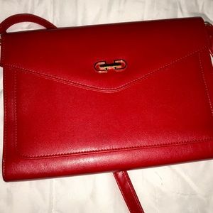 Vintage red crossbody bag